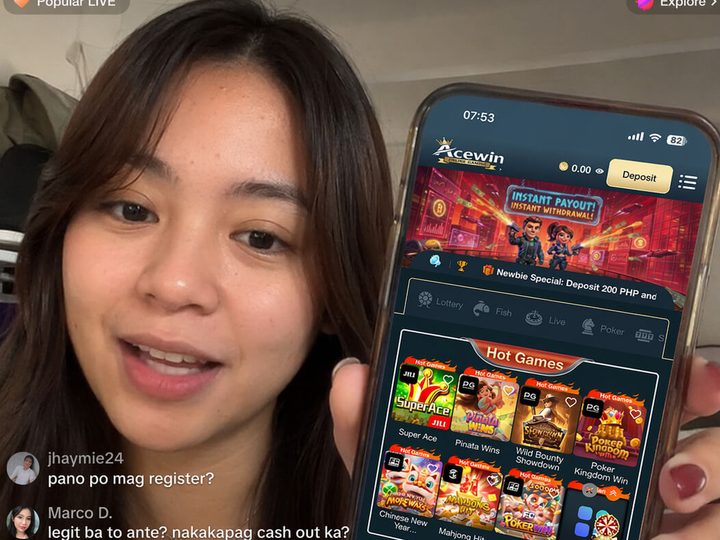 itsme_alyssaaa showing Acewin 999 on TikTok LIVE — Philippines online casino