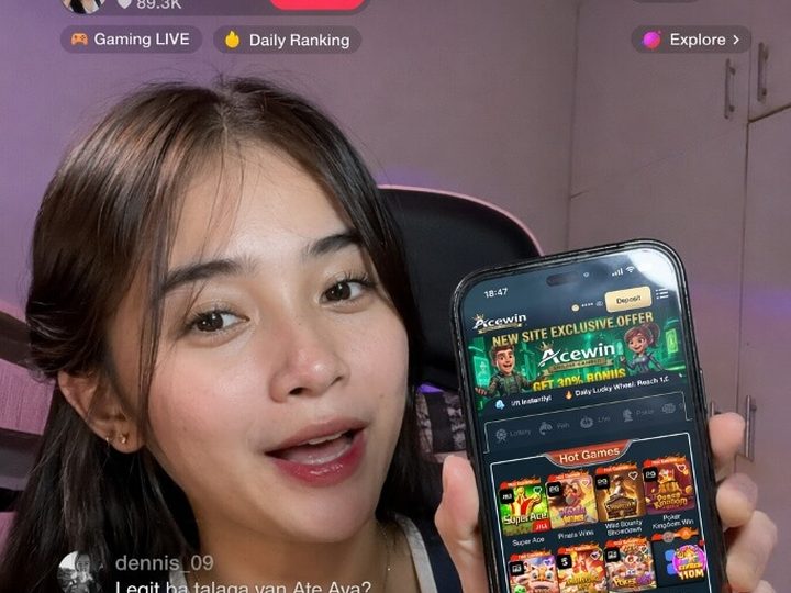 itsme_avaaaa showing Acewin 999 on TikTok LIVE — Philippines online casino