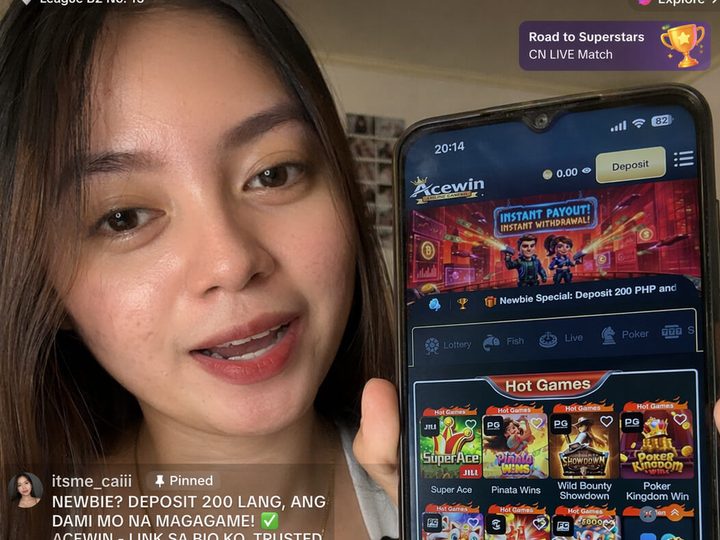 itsme_caiii showing Acewin 999 on TikTok LIVE — Philippines online casino