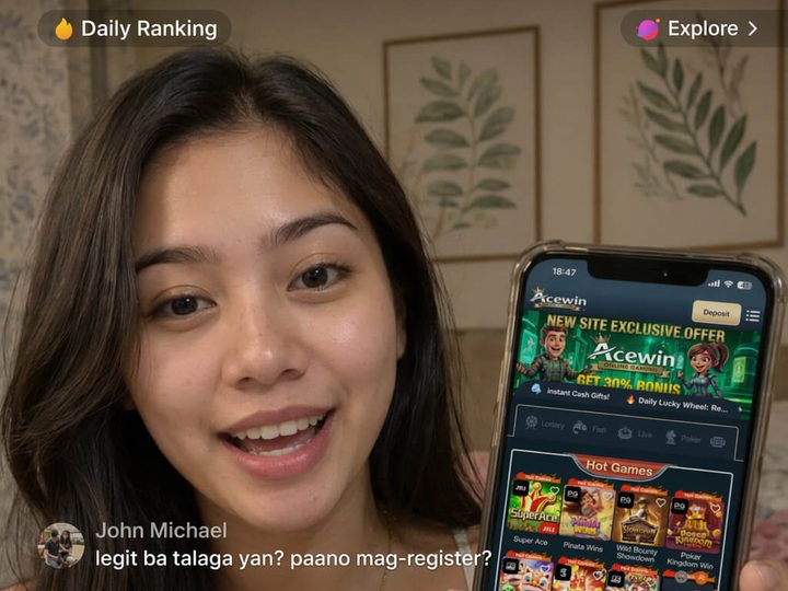 itsme_cesssy showing Acewin 999 on TikTok LIVE — Philippines online casino